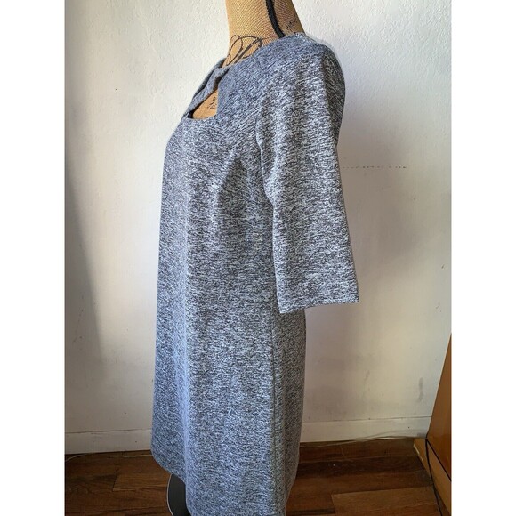 Emma & Michele Peek A Boo Fronted Bodycon Grey Dress with Half Sleeves Sz MEDIUM - Picture 4 of 16